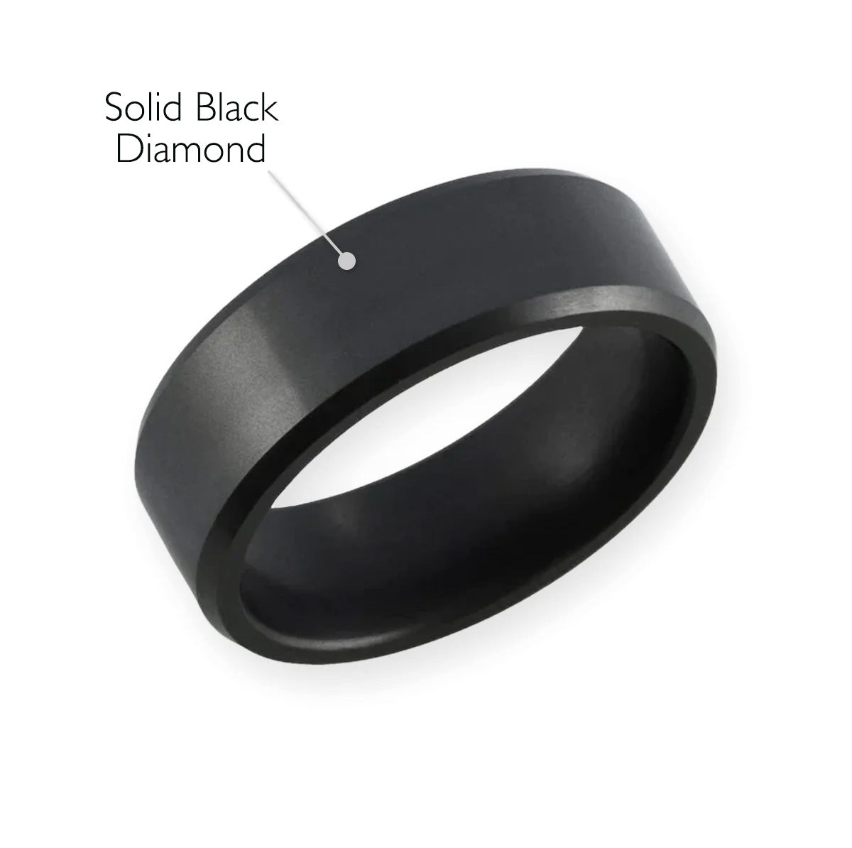 Elysium Black Diamond Ares Solid Black Diamond Ring