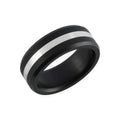 Elysium Black Diamond Ares Ring With Platinum Inlay