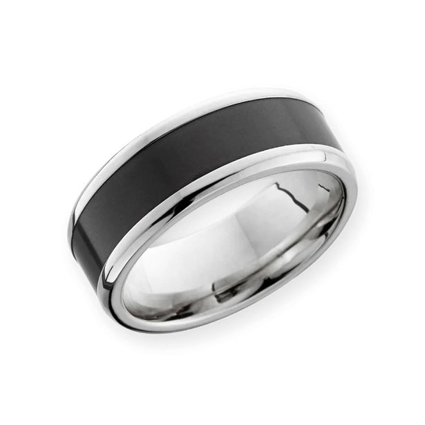 Elysium Black Diamond Imperium 18K White Gold With Black Diamond Inlay