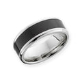 Elysium Black Diamond Poseidon 14K White Gold With Black Diamond Inlay