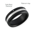 Elysium Black Diamond Ares Ring With Platinum Inlay