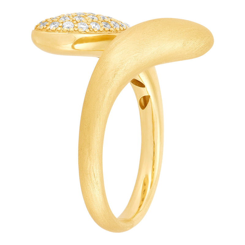 Topper Italia Gold Bypass Diamond Ring