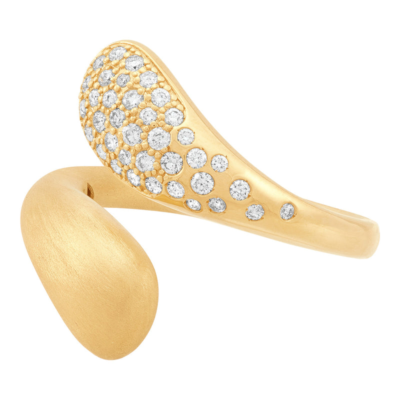 Topper Italia Gold Bypass Diamond Ring