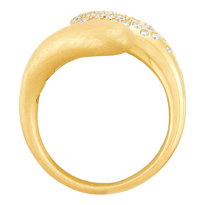 Topper Italia Gold Bypass Diamond Ring