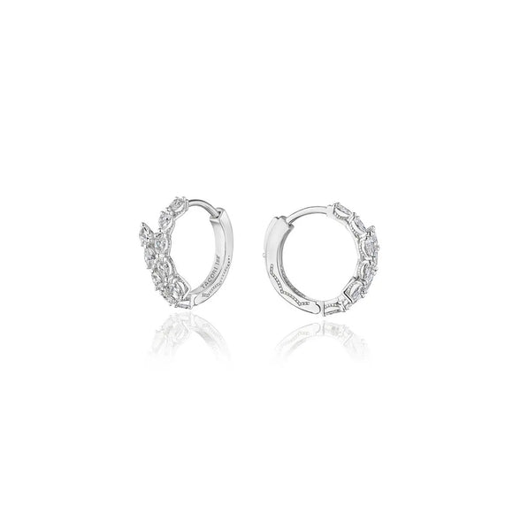 Tacori Diamond Hoop Pear Earrings