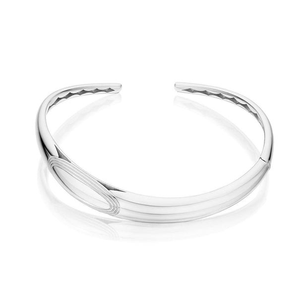Tacori Crescent Eclipse High Polish Silver Domed Choker