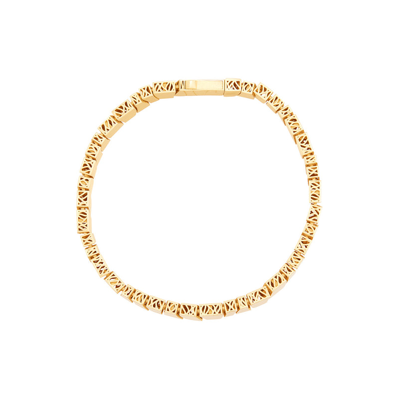 Topper Italia Gold Solid Geometric Bracelet