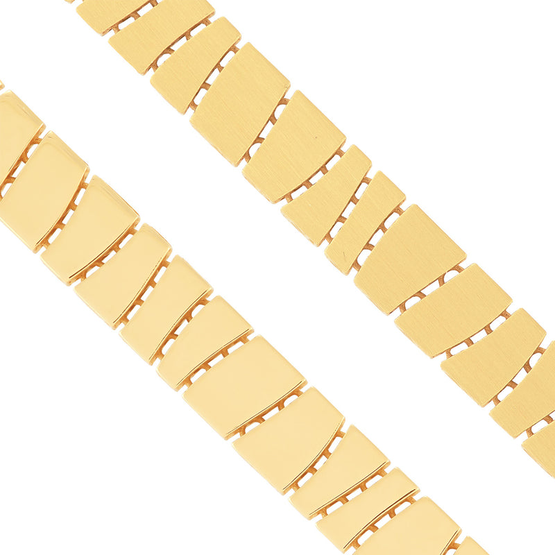 Topper Italia Gold Solid Geometric Bracelet