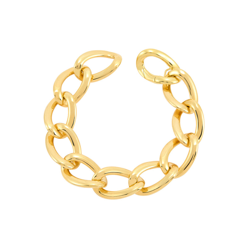 Topper Italia Gold Twisted Oval Link Bracelet