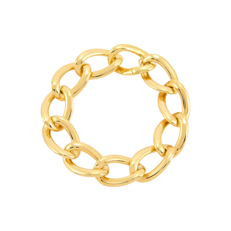 Topper Italia Gold Twisted Oval Link Bracelet