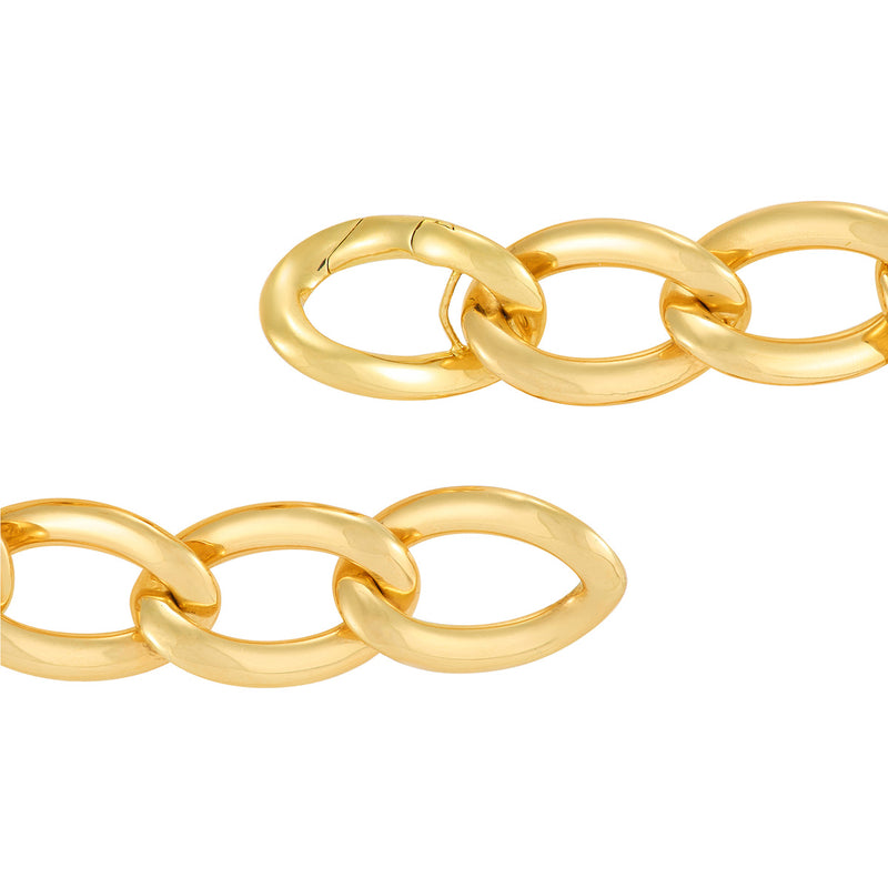 Topper Italia Gold Twisted Oval Link Bracelet