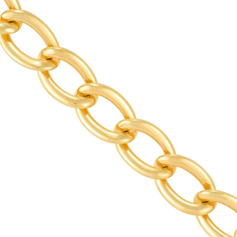 Topper Italia Gold Twisted Oval Link Bracelet