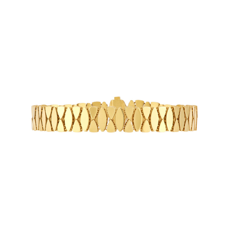 Topper Italia Gold Multi-Shaped Moveable Links Bracelet