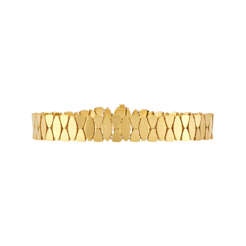 Topper Italia Gold Multi-Shaped Moveable Links Bracelet