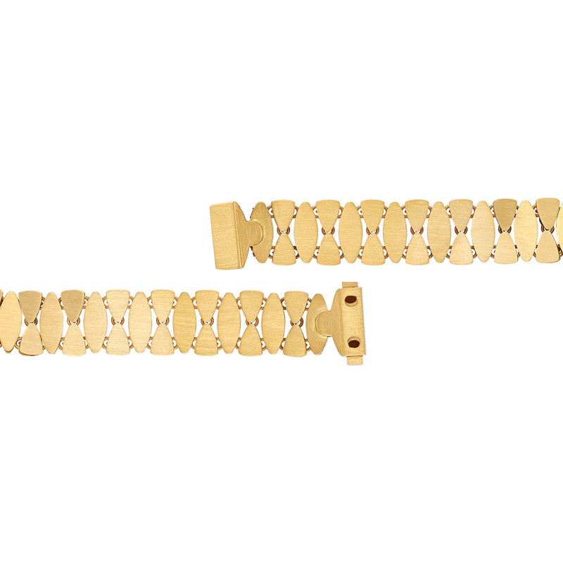 Topper Italia Gold Multi-Shaped Moveable Links Bracelet