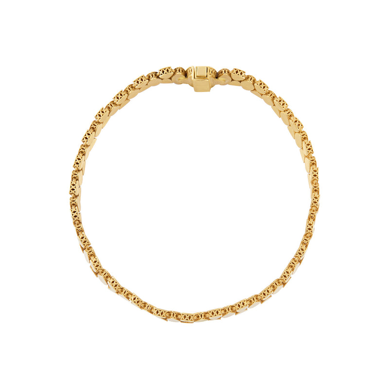 Topper Italia Gold Multi-Shaped Moveable Links Bracelet