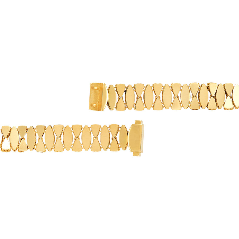 Topper Italia Gold Multi-Shaped Moveable Links Bracelet