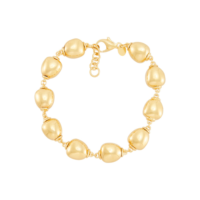 Topper Italia Gold Multi-Shaped Moveable Links Bracelet