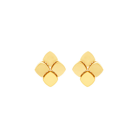 Topper Italia Gold Square Stud Earrings