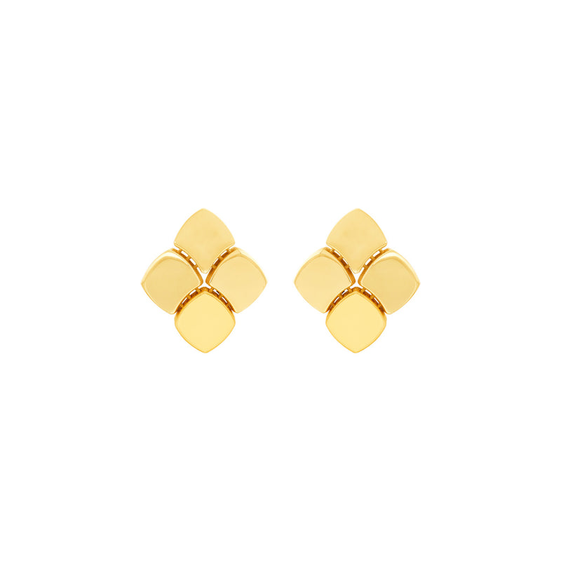 Topper Italia Gold Square Stud Earrings