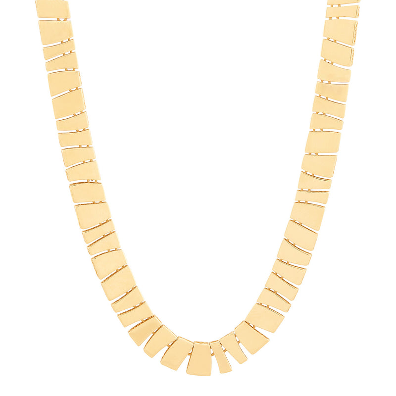 Topper Italia Gold Solid Geometric Necklace