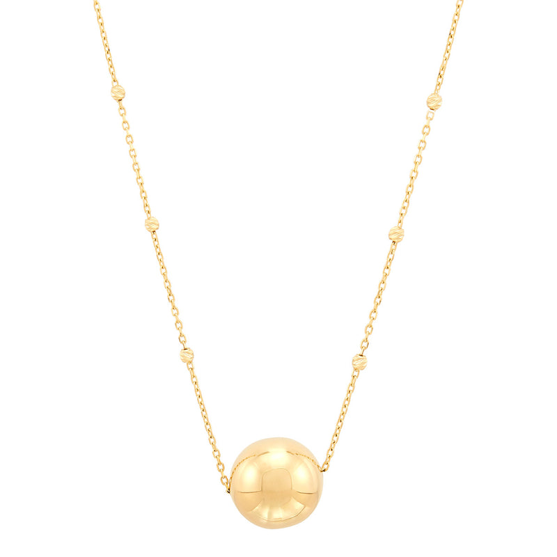 Topper Italia Gold Beaded Station Chain Necklace