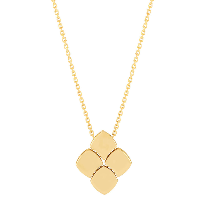 Topper Italia Gold Moveable Square Pendant Necklace