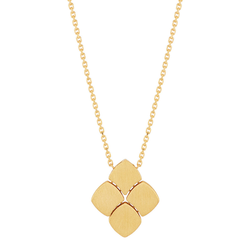 Topper Italia Gold Moveable Square Pendant Necklace