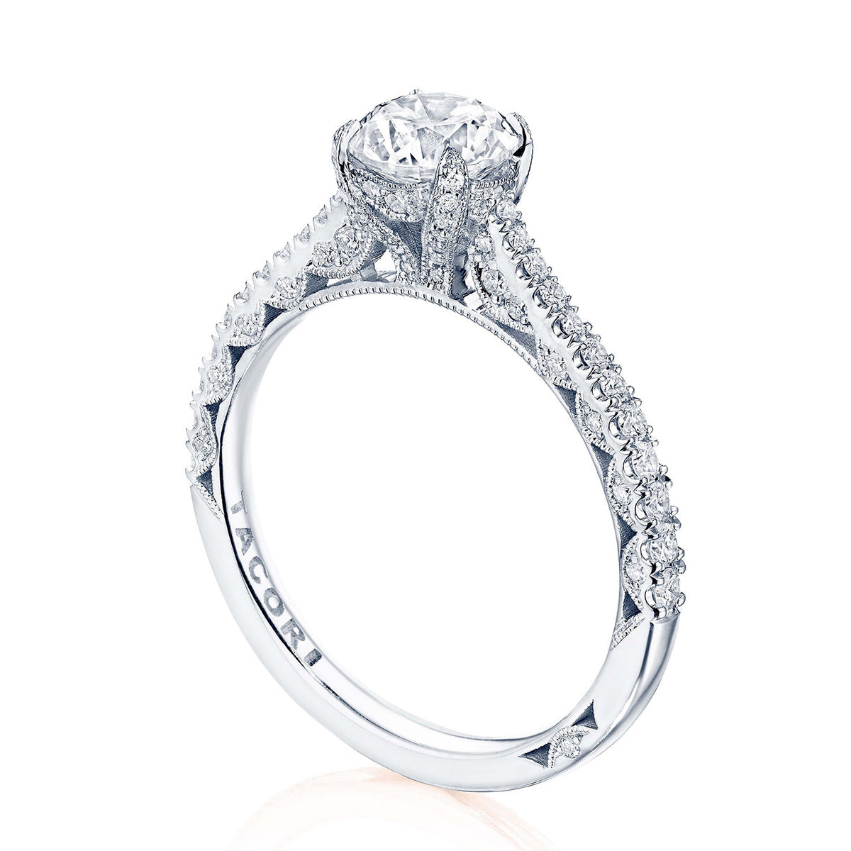 Tacori Petite Crescent Round Solitaire Engagement Ring