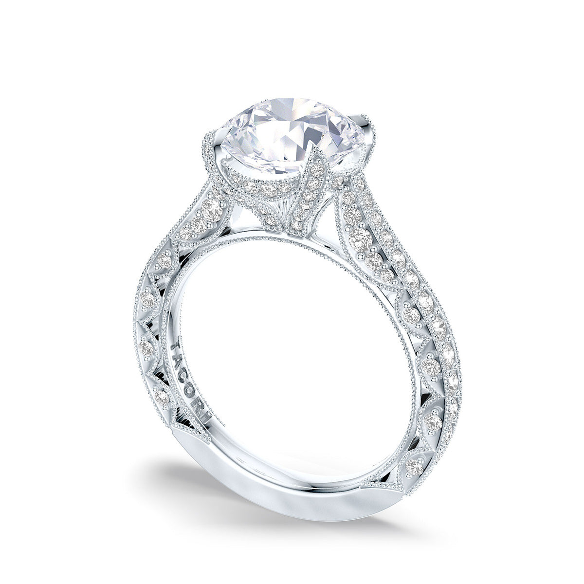 Tacori Classic Crescent Round Solitaire Engagement Ring