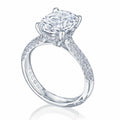 Tacori Halfway Diamond Oval Solitaire Engagement Ring