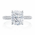 Tacori Halfway Diamond Oval Solitaire Engagement Ring