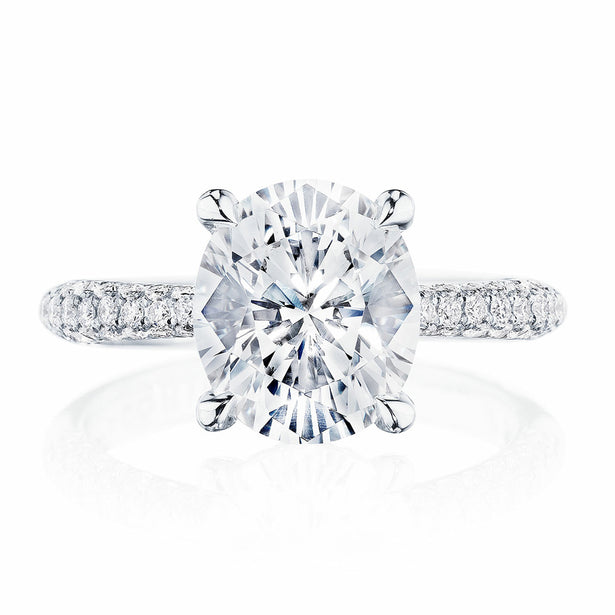 Tacori Halfway Diamond Oval Solitaire Engagement Ring