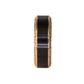 Elysium Black Diamond Helios Yellow Gold Band With Black Diamond Inlay And Diamond Insets