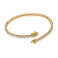 J'evar Lotus Petals Diamond Tennis Bracelet