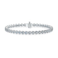 J'evar Lotus Petals Diamond Tennis Bracelet