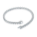 J'evar Lotus Petals Diamond Tennis Bracelet