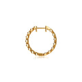 J'evar Lotus Petals Diamond Hoop Earrings