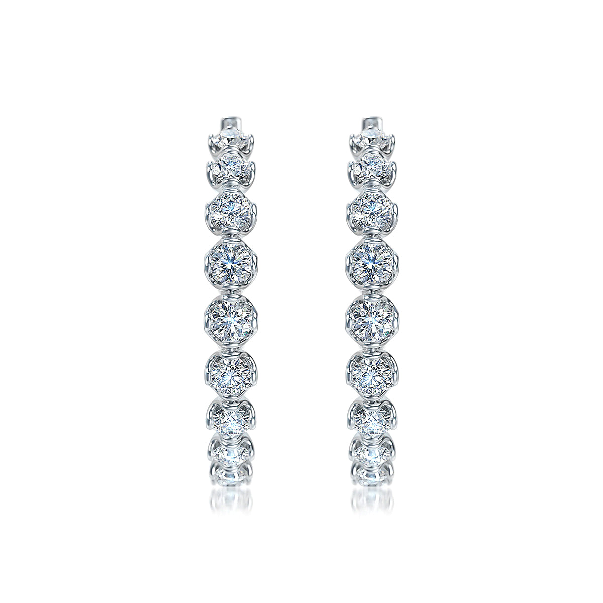 J'evar Lotus Petals Diamond Hoop Earrings – Topper Fine Jewelers