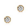 J'evar Lotus Petals Diamond Stud Earrings