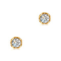 J'evar Lotus Petals Diamond Stud Earrings