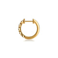 J'evar Lotus Petals Diamond Hoop Earrings