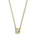 J'evar Lotus Petals Solitaire Diamond Pendant Necklace