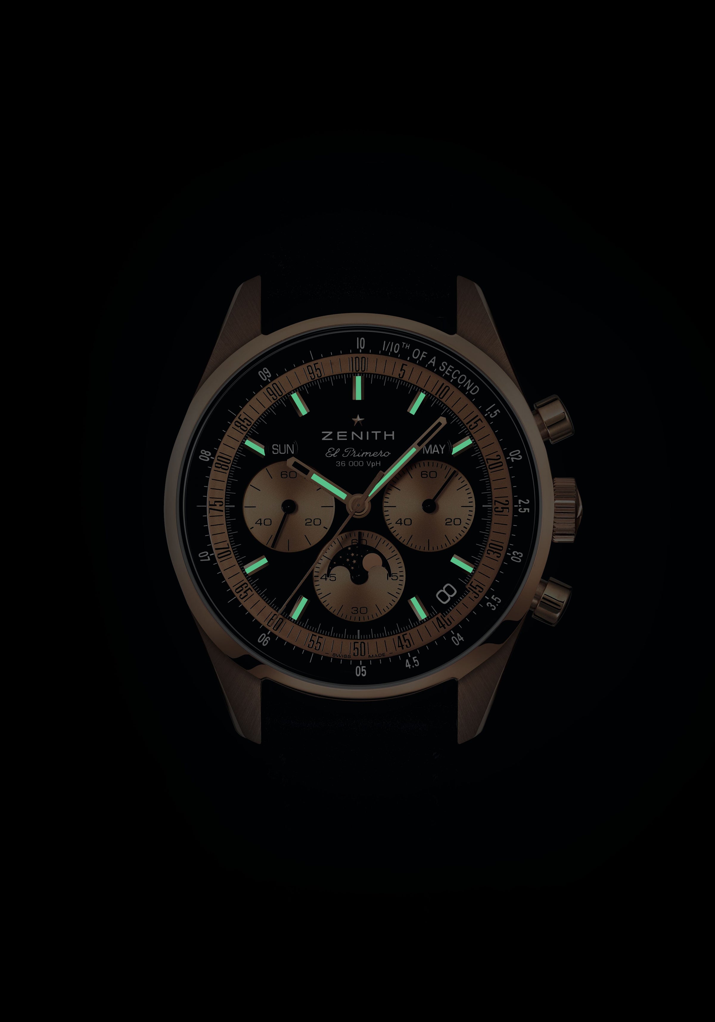 Zenith Chronomaster Original Triple Calendar 18k Rose Gold 18.3400.3610/21.C911