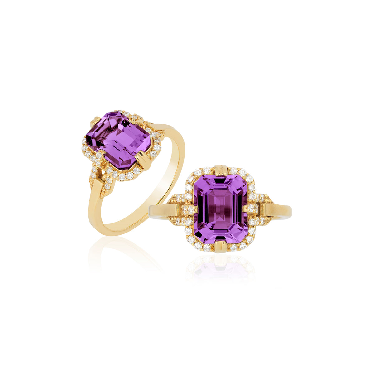 Goshwara Gossip Amethyst Emerald Cut Ring