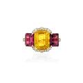 Goshwara Queen Three-Stone Cocktail Ring