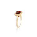 Goshwara Manhattan Emerald Cut East West Garnet Ring