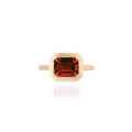 Goshwara Manhattan Emerald Cut East West Garnet Ring
