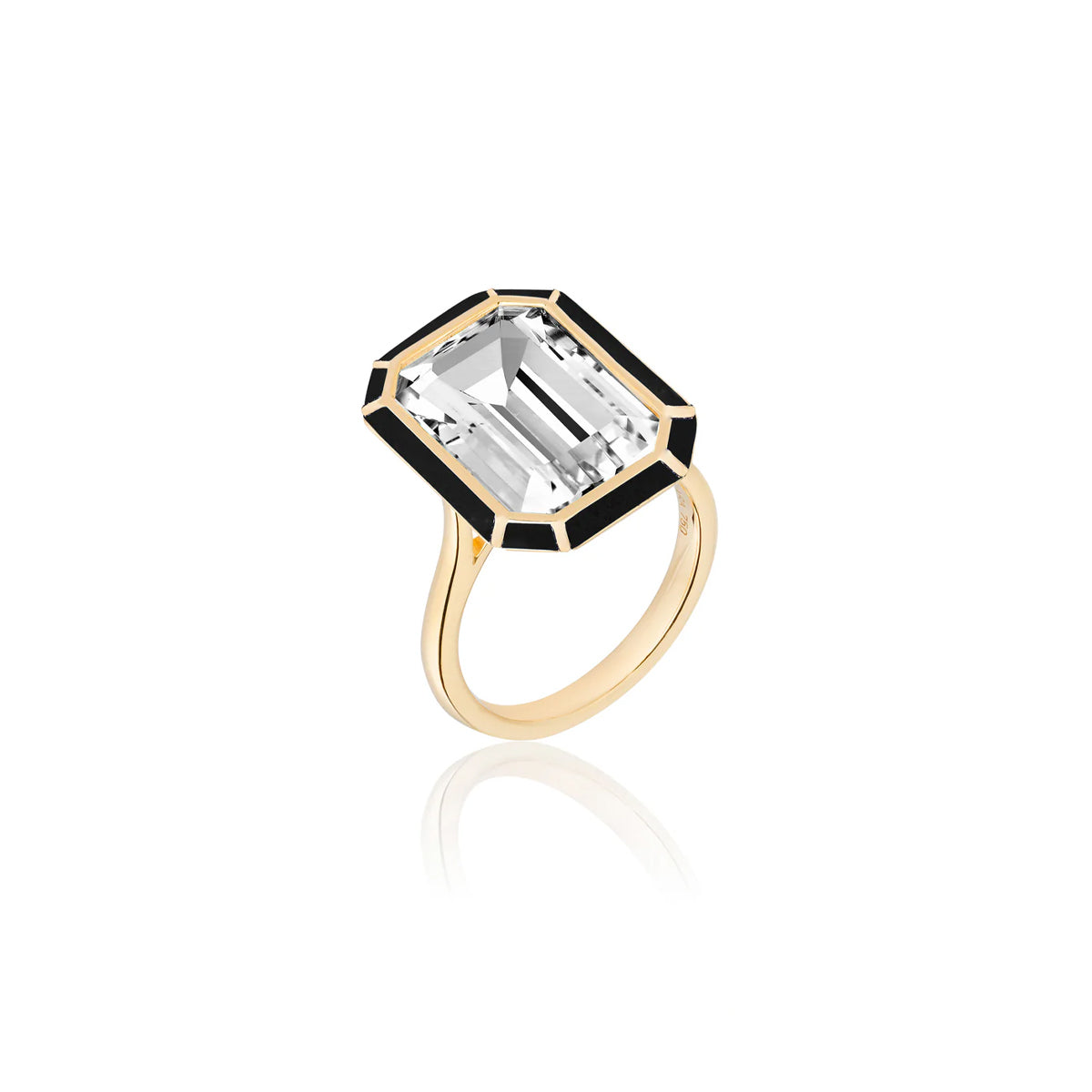 Goshwara Mélange Emerald Cut Ring With Inlay