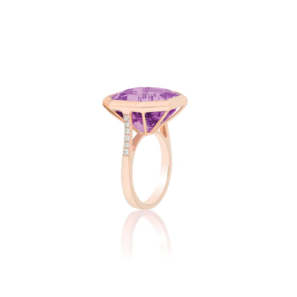 Goshwara Gossip Octagon Lavender Amethyst Ring